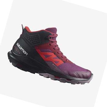 Salomon WoOUTPULSE MID GORE-TEX Túracipő Női Lila | HU 2840SGL